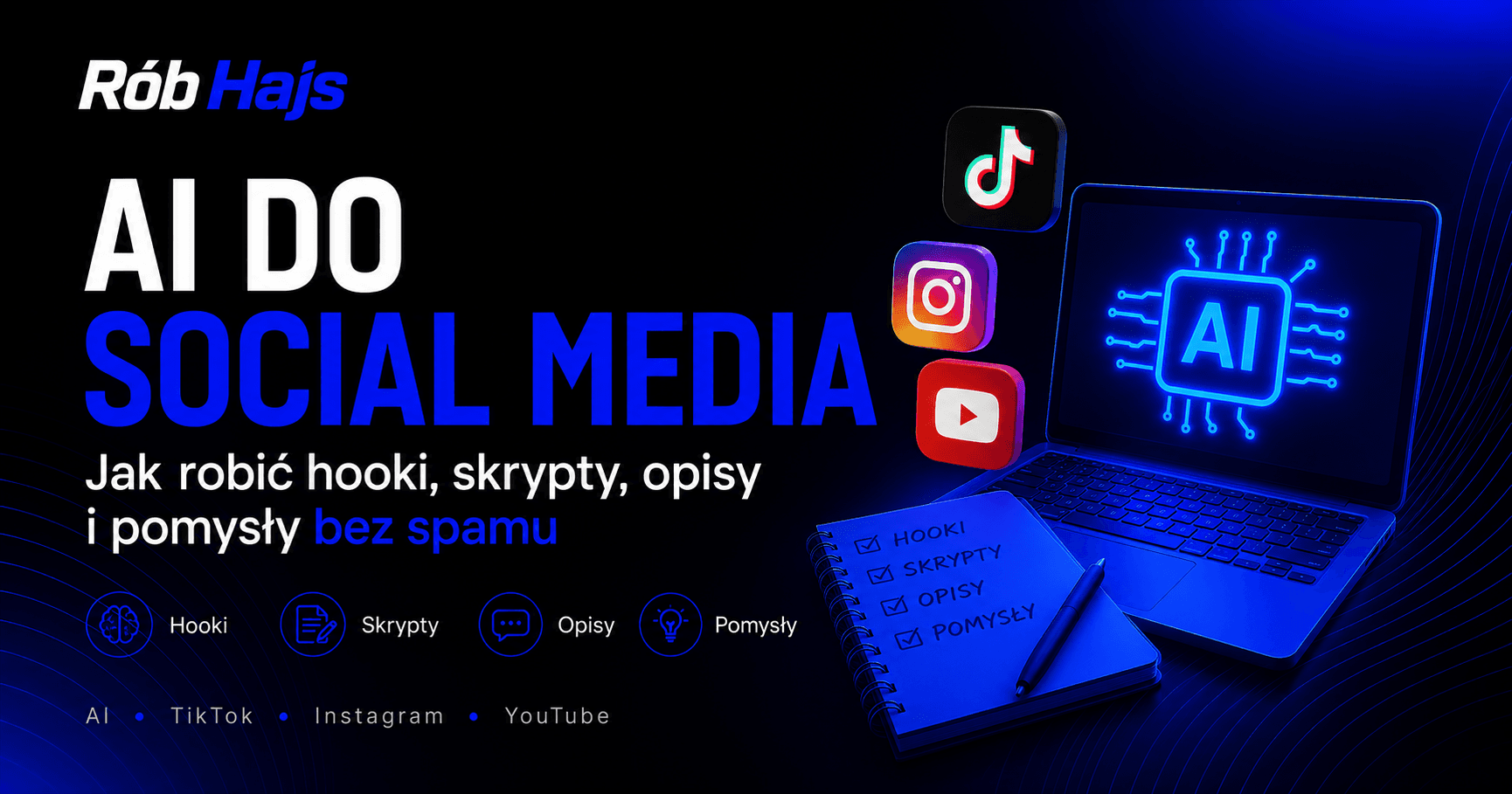 AI do social media - grafika artykułu Rób Hajs