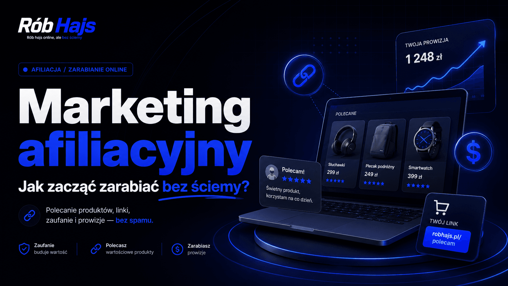 Marketing afiliacyjny i zarabianie na polecaniu produktów bez spamu